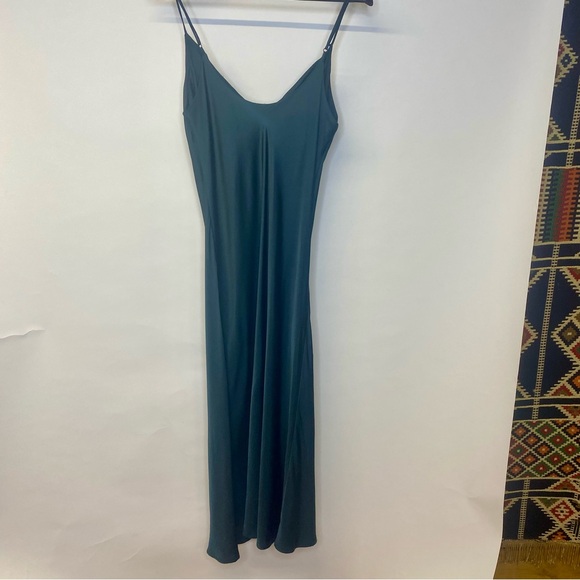 Zara slinky teal slip dress - Picture 7 of 8